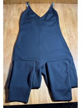 NIKE JUST DO IT RIB JUMPSUIT SIZE XL  (CJ2602 010) BLACK & WHITE
